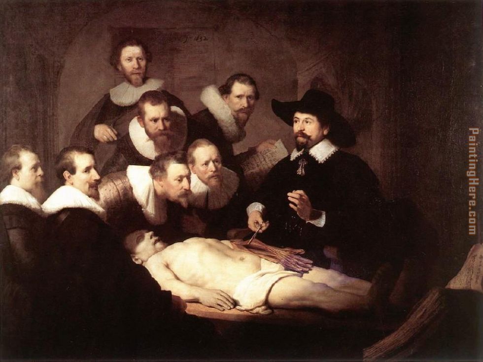 The Anatomy Lecture of Dr Tulp painting - Rembrandt The Anatomy Lecture of Dr Tulp art painting